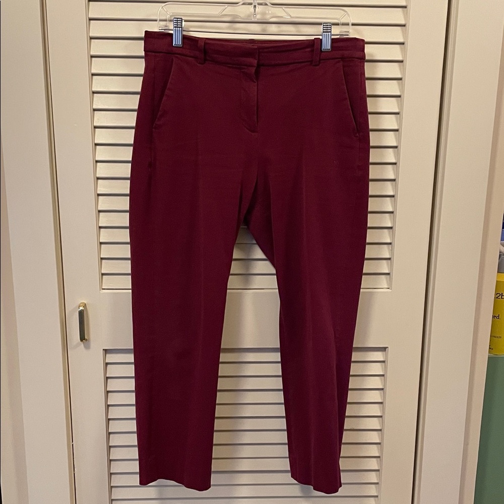 J. Crew Factory Burgundy Kallie Straight Leg Pants